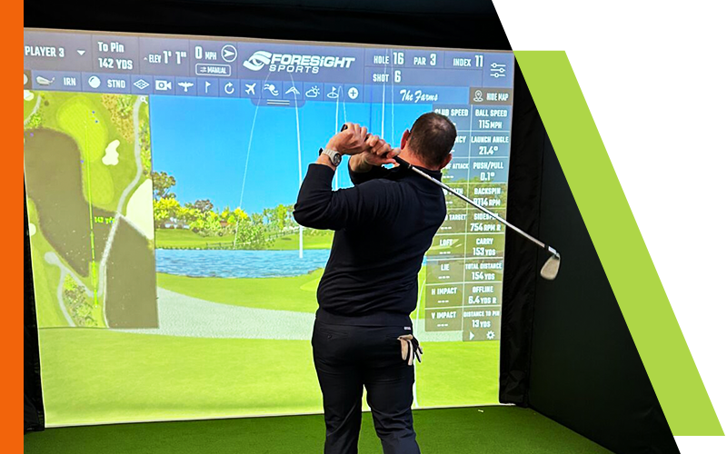 image of a golf simulator