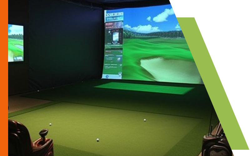 image of a golf simulator